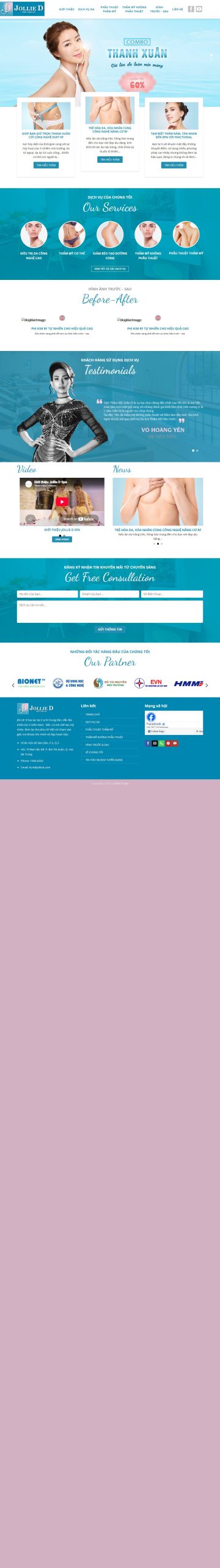 Mẫu Website Spa Làm Đẹp 03 – Shop Online