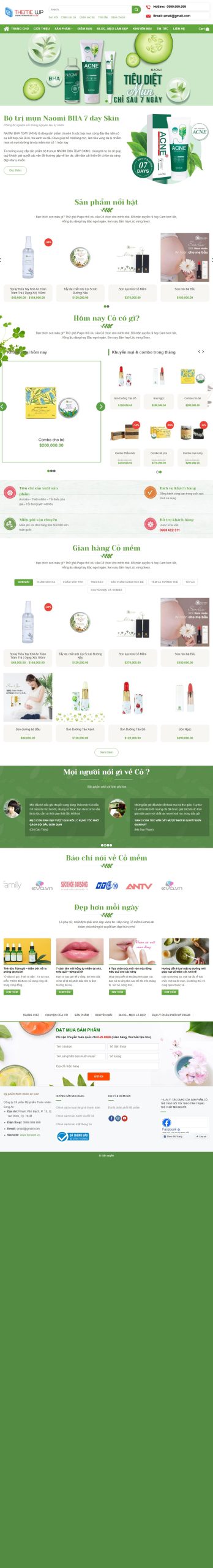 Mẫu Website Bán Thực Phẩm Rau Củ Quả – Shop Online