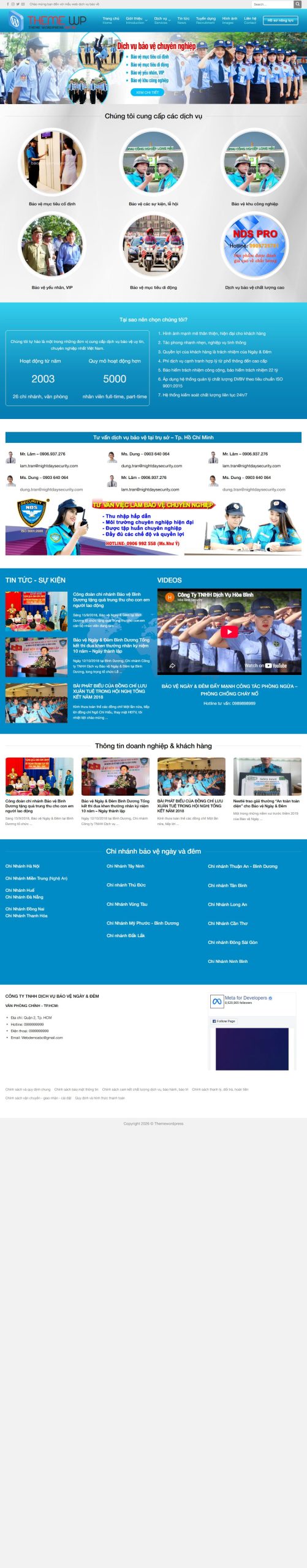 Mẫu Website Dịch Vụ Bảo Vệ 2 – An Ninh