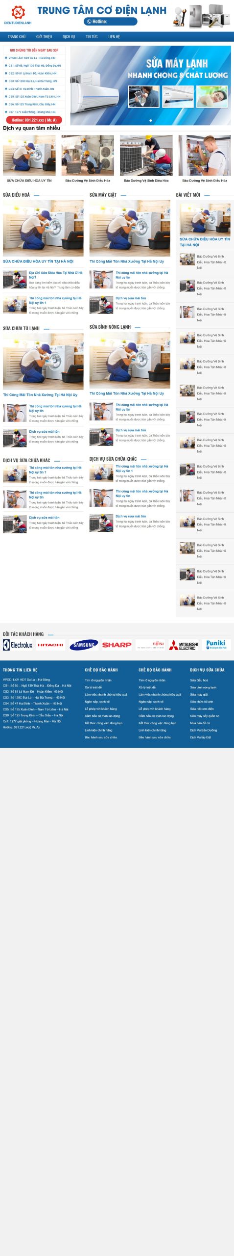 Mẫu Website Sửa Điện Lạnh 02 – Dịch Vụ Điện Lạnh