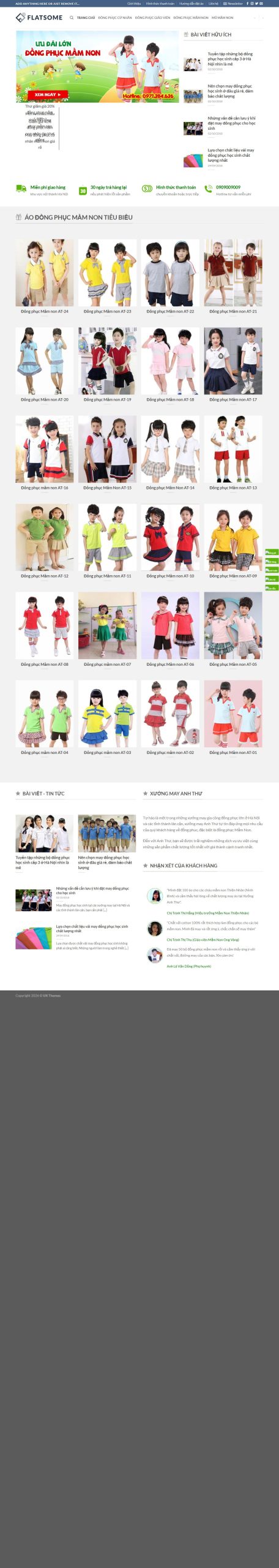 Mẫu Website Bán Đồng Phục – Shop Online