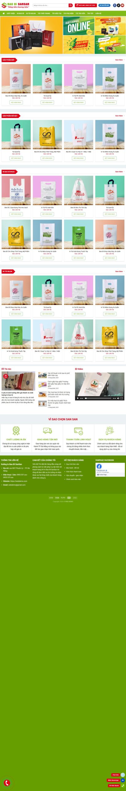 Mẫu Website Dịch Vụ In Ấn – Văn Phòng Phẩm