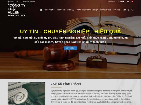 Mẫu Website Luật Sư 04 – Dịch Vụ Pháp Lý – Cài Đặt Sẵn – 399k.org (Mẫu 4)