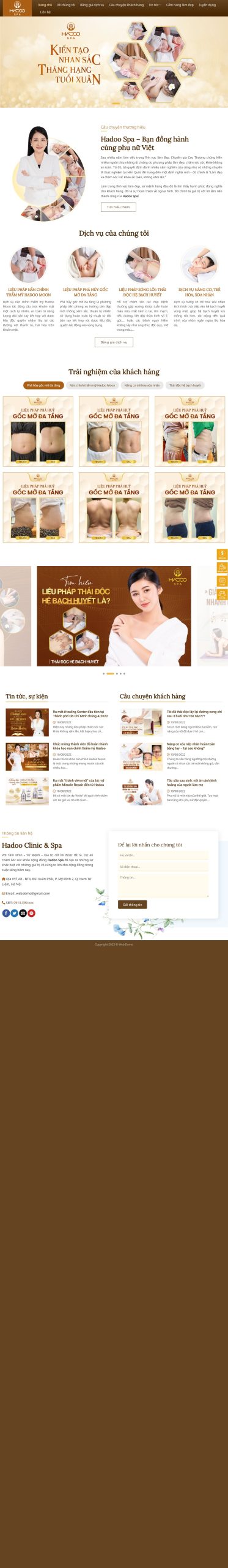 Mẫu Website Spa Làm Đẹp 03 – Shop Online