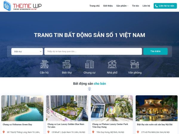 Mẫu Website Bất Động Sản 12 – Cài Đặt Sẵn – 399k.org