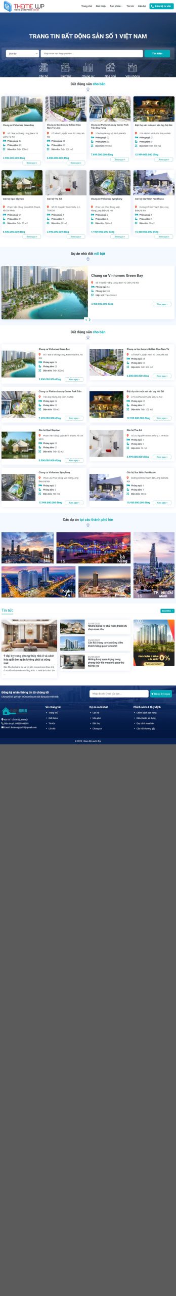 Mẫu Website Bất Động Sản 12