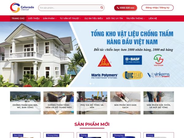 Mẫu Website Sơn Nước Chống Thấm – Cài Đặt Sẵn – 399k.org
