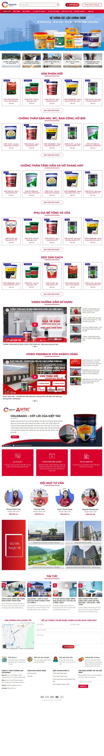 Mẫu Website Sơn Nước Chống Thấm