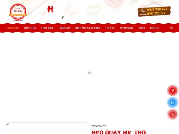 Mẫu Website Bán Heo Quay – Cài Đặt Sẵn – 399k.org