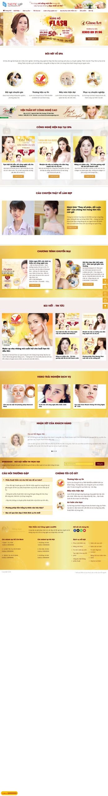 Mẫu Website Spa 2