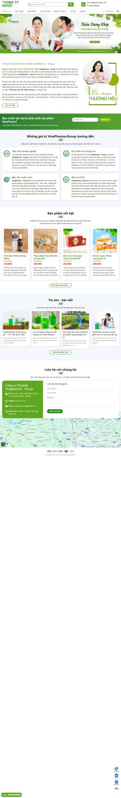 Mẫu Website Công Ty Dược Phẩm