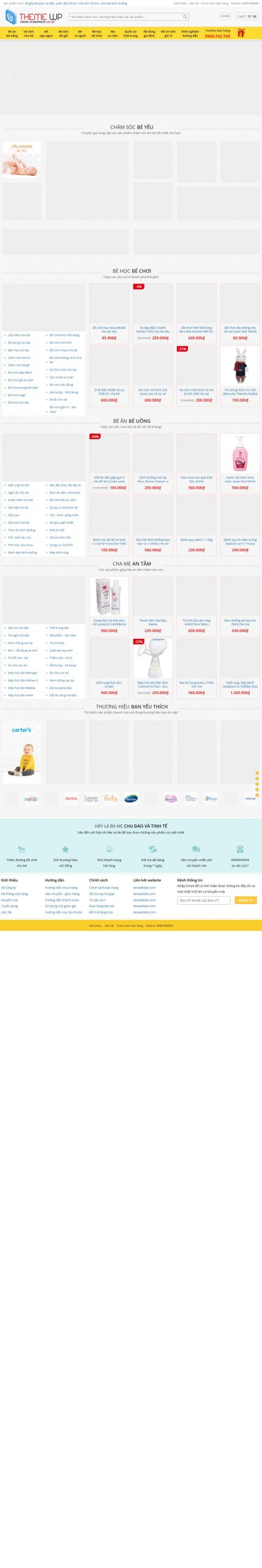 Mẫu Website Mẹ Và Bé