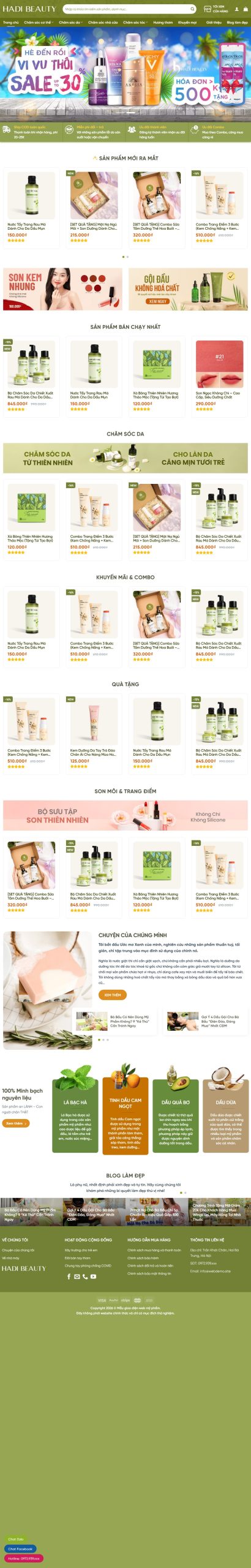 Mẫu Website Mỹ Phẩm 20