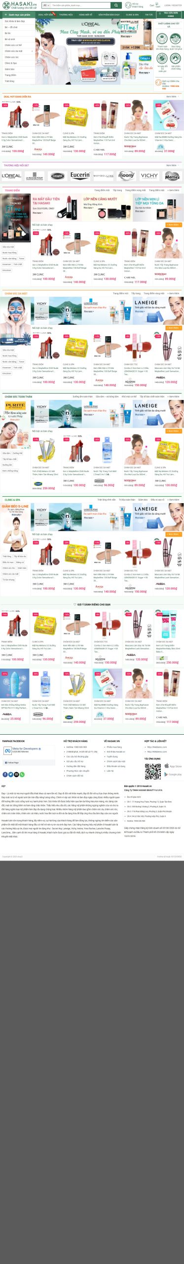 Mẫu Website Mỹ Phẩm Làm Đẹp Online