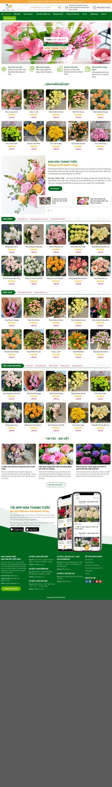 Mẫu Website Shop Hoa Tươi 5