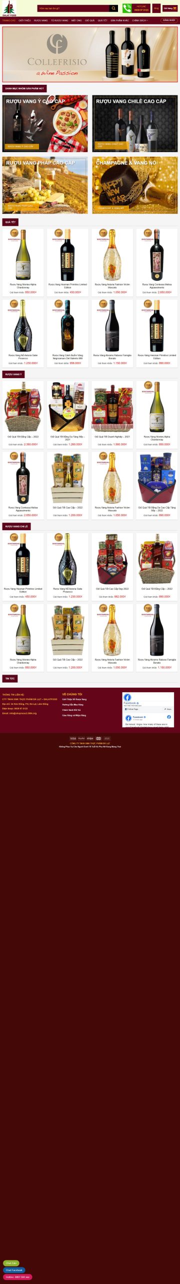 Mẫu Website Shop Rượu 2