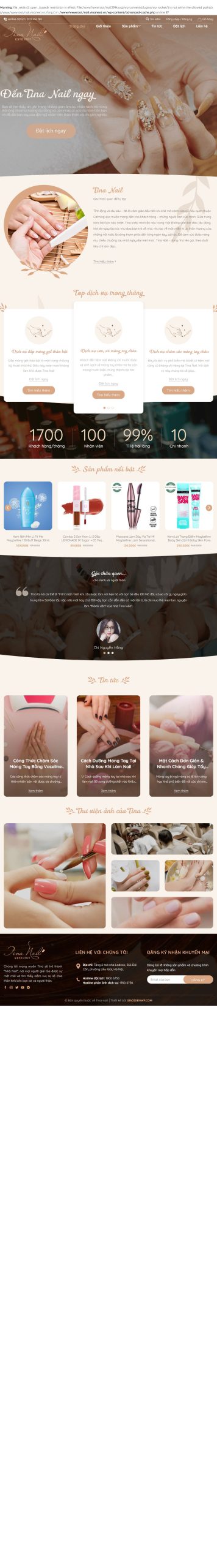 Mẫu Website Nail
