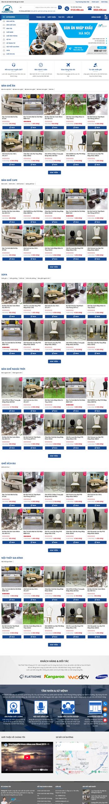 Mẫu Website Mẫu web bán nội thất