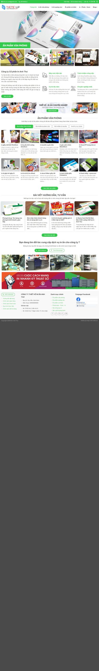 Mẫu Website Mẫu web in ấn