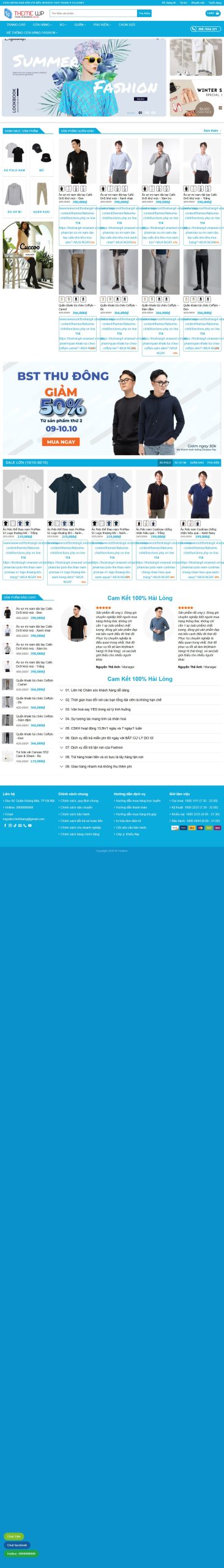 Mẫu Website Thoitrang