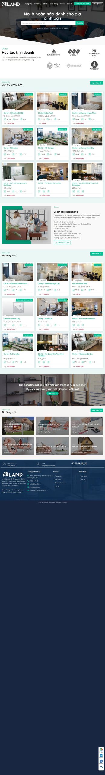 Mẫu Website Mẫu Website bất động sản đẹp - hiện đại - Chuẩn SEO
