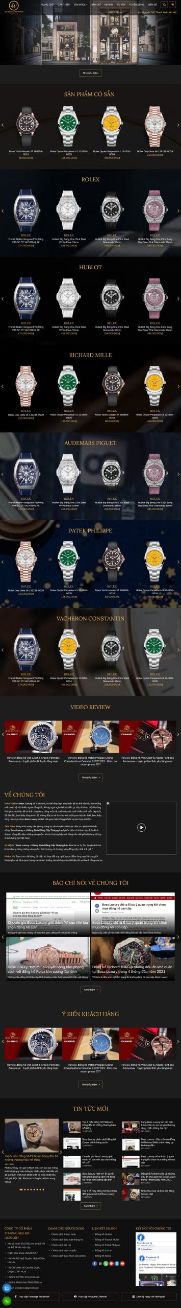Mẫu Website Mẫu website đồng hồ