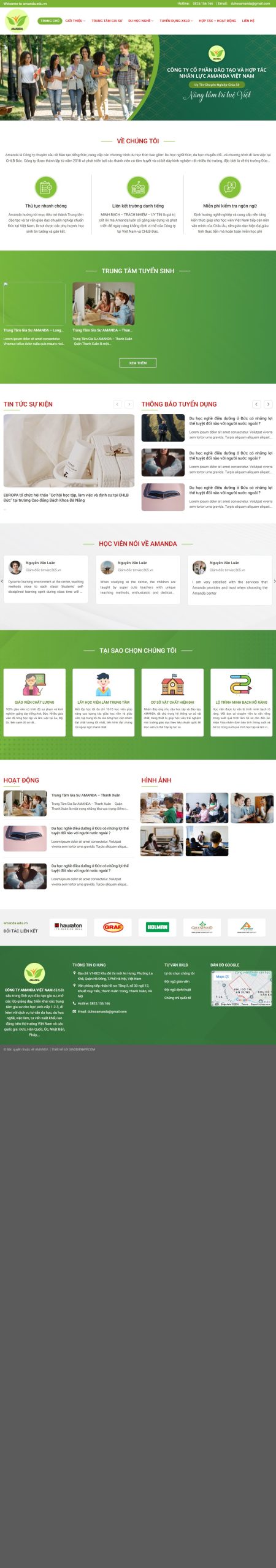 Mẫu Website Amanda - AMANDA