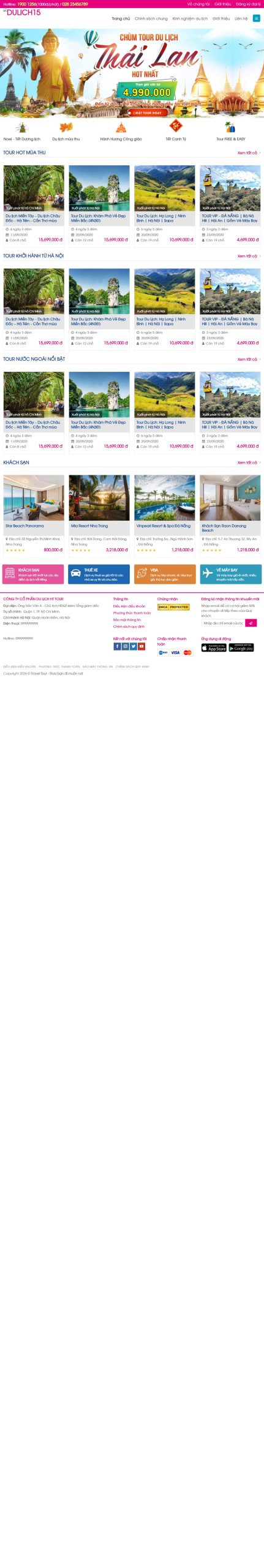 Mẫu Website dulich15