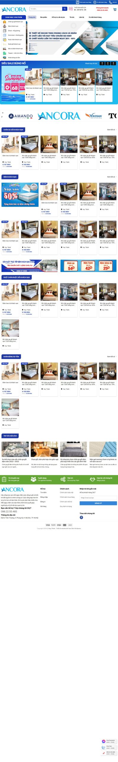 Mẫu Website HUY THINH BEDDING