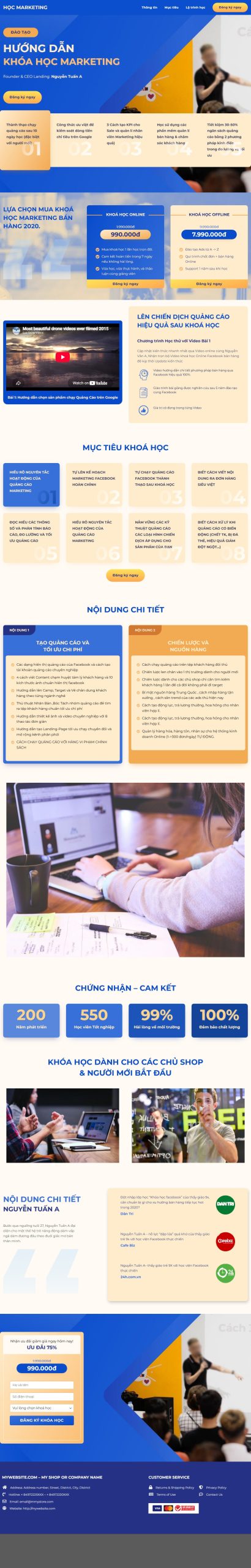 Mẫu Website HỌC MARKETING