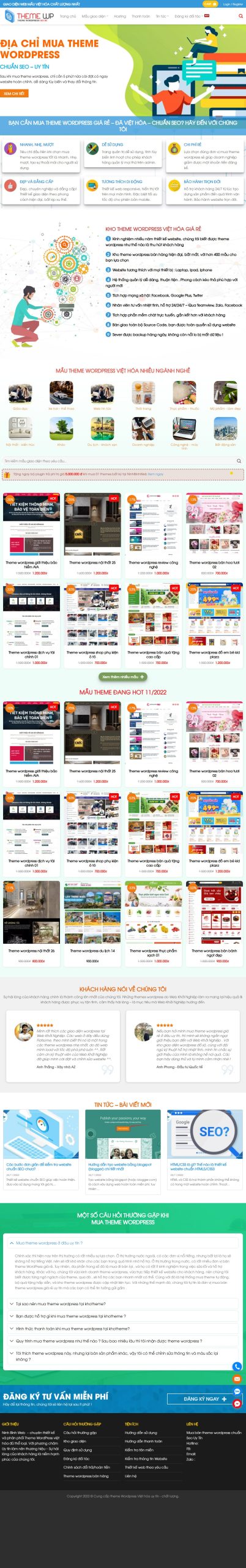 Mẫu Website Mẫu web kho theme