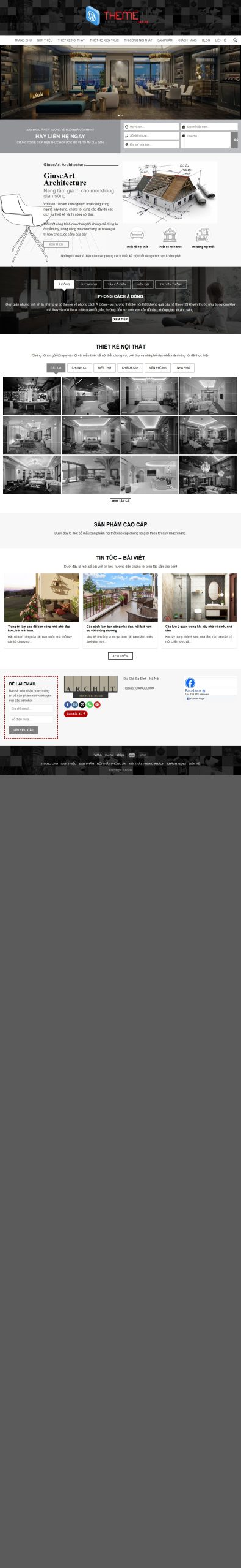 Mẫu Website Mẫu website công ty kiến trúc