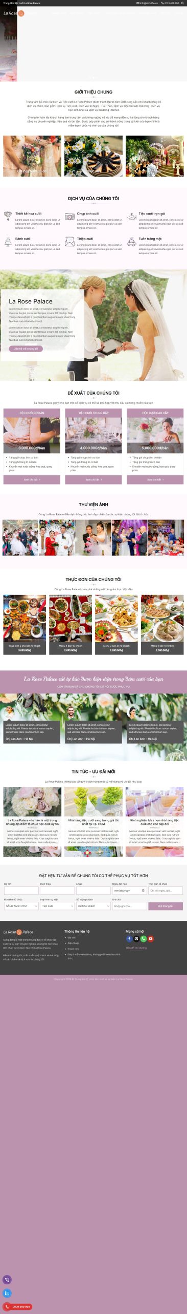 Mẫu Website Larosepalace