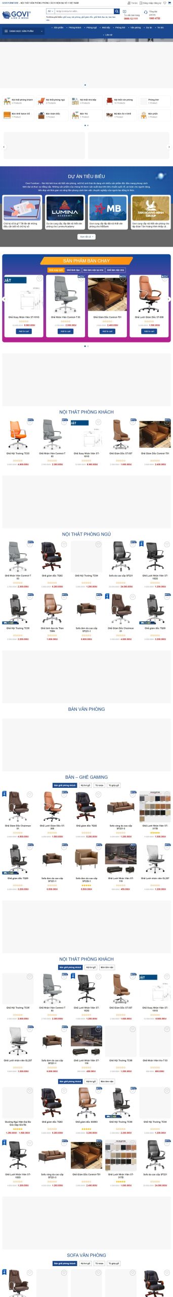 Mẫu Website Mẫu web bán nội thất - NinhBinhWeb