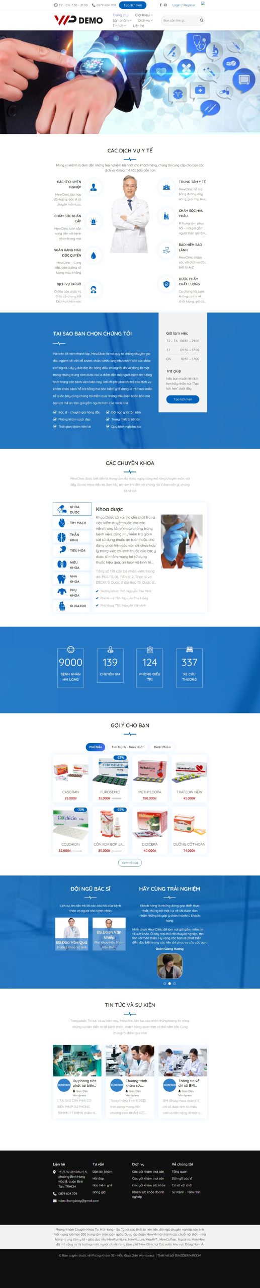 Mẫu Website Phòng Khám 02 – Mẫu Giao Diện WordPress