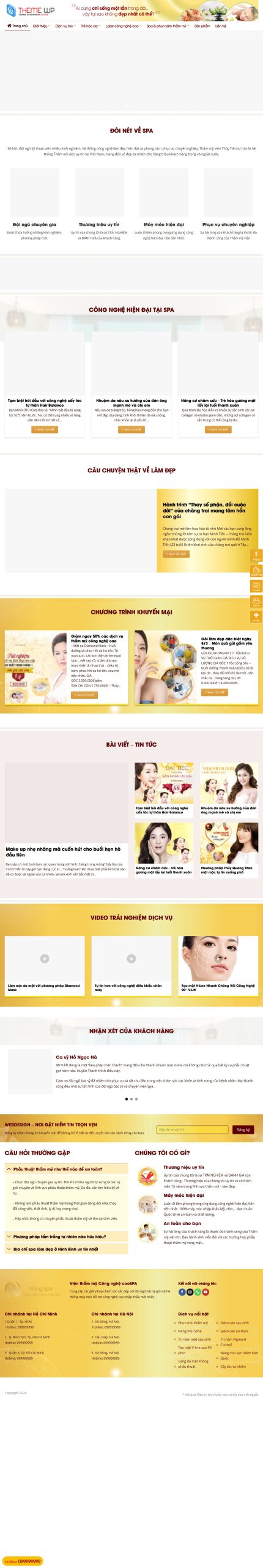 Mẫu Website spa2
