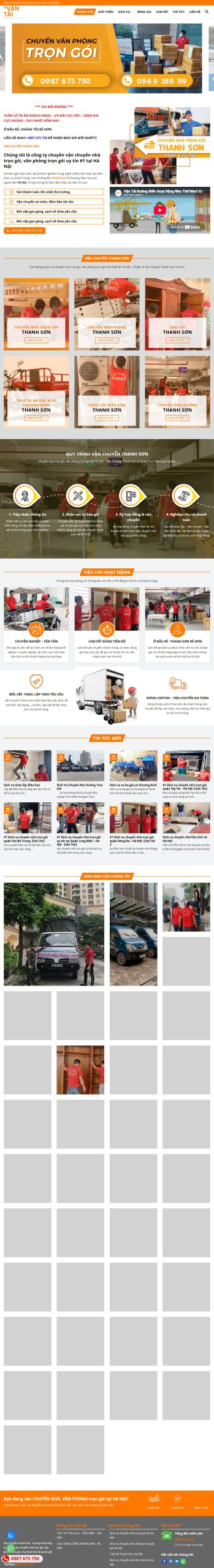Mẫu Website Vận Tải Thanh Sơn