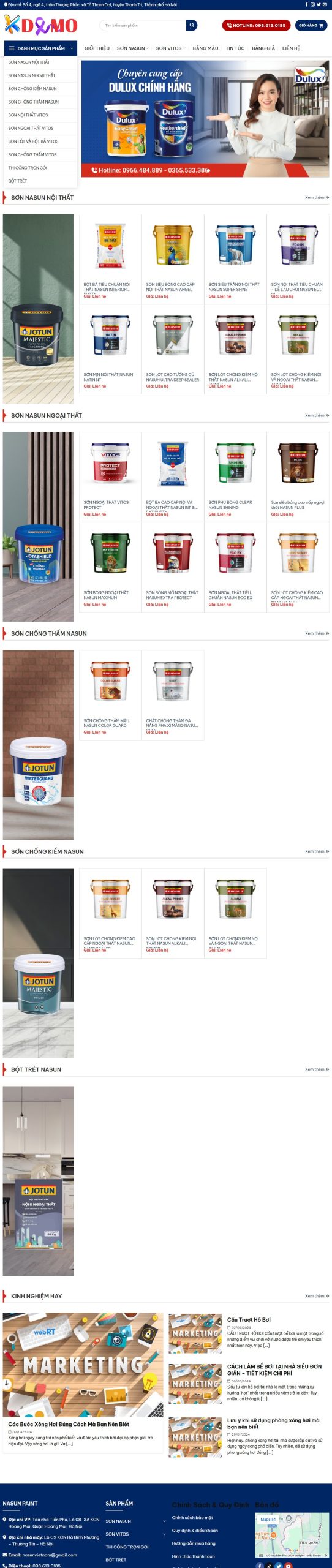 Mẫu Website NASUN PAINT