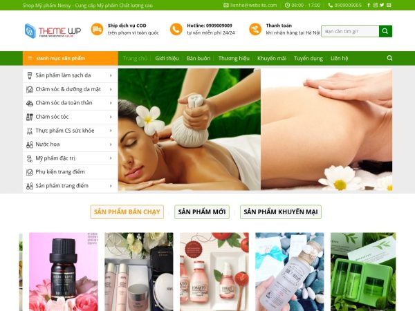 Mẫu Website Bán Mỹ Phẩm 02 – Shop Online – Cài Đặt Sẵn – 399k.org (Mẫu 3)
