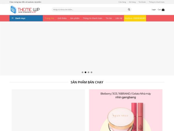 Mẫu Website Bán Mỹ Phẩm 02 – Shop Online – Cài Đặt Sẵn – 399k.org (Mẫu 4)