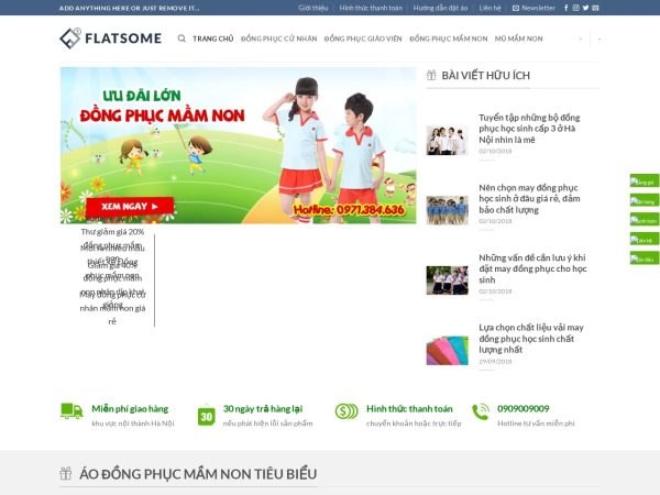 Mẫu Website Bán Đồng Phục – Shop Online – Cài Đặt Sẵn – 399k.org