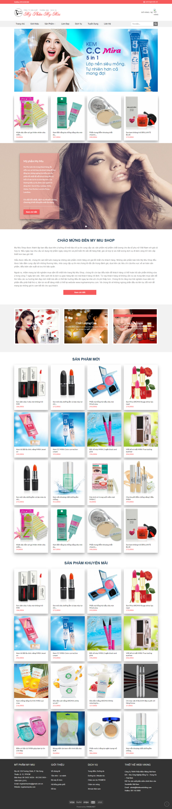 Mẫu Website Mỹ Phẩm 21 – Spa – Làm Đẹp – Shop Online – Cài Đặt Sẵn – 399k.org