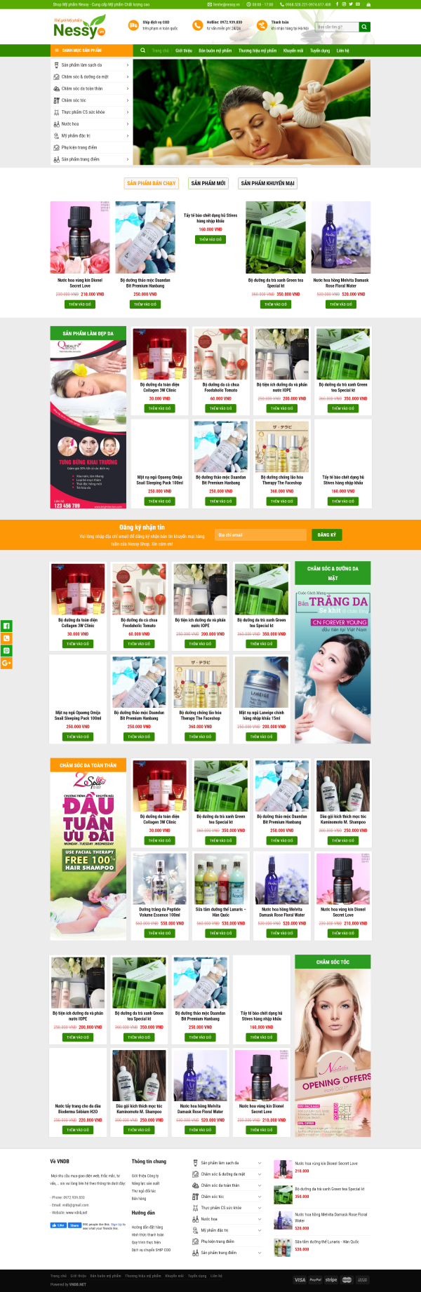 Mẫu Website Bán Mỹ Phẩm Trang Điểm – Shop Online – Cài Đặt Sẵn – 399k.org