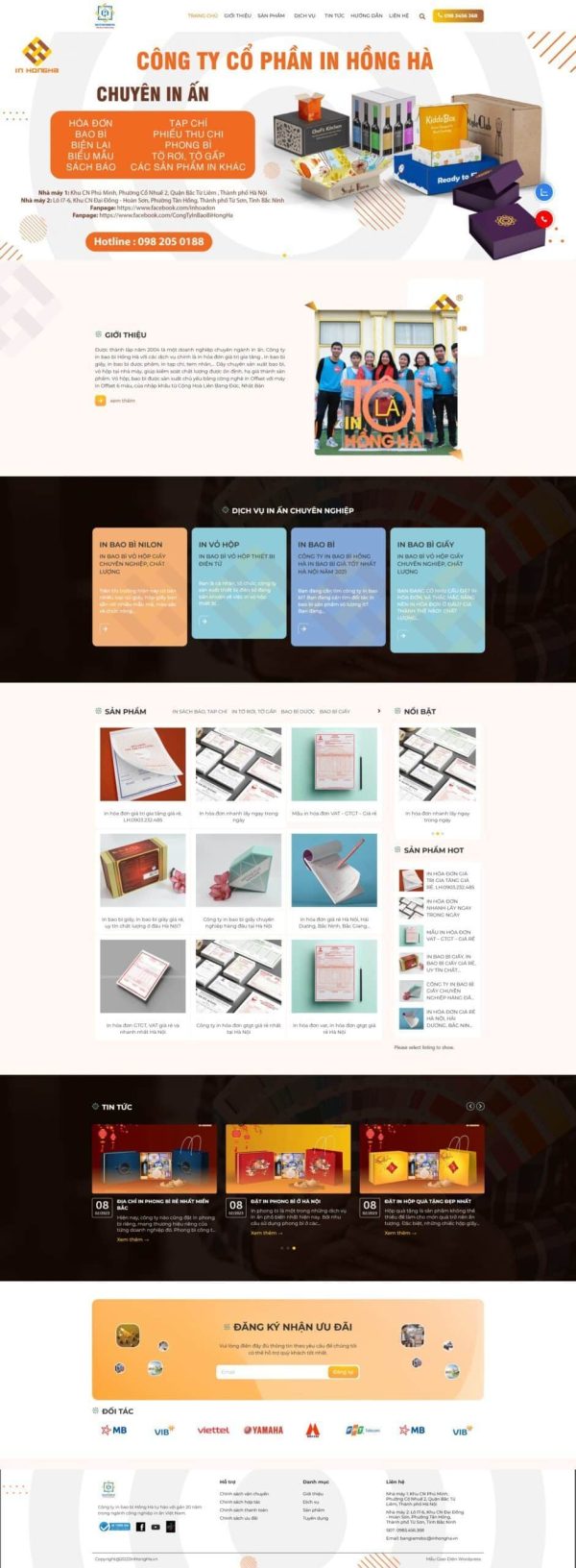 Mẫu Website Bán Bao Bì – Shop Online – Cài Đặt Sẵn – 399k.org
