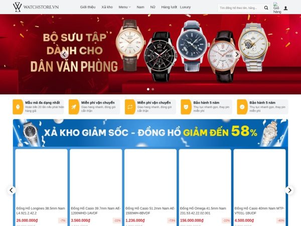 Mẫu Website Đồng Hồ 4 – Cài Đặt Sẵn – 399k.org