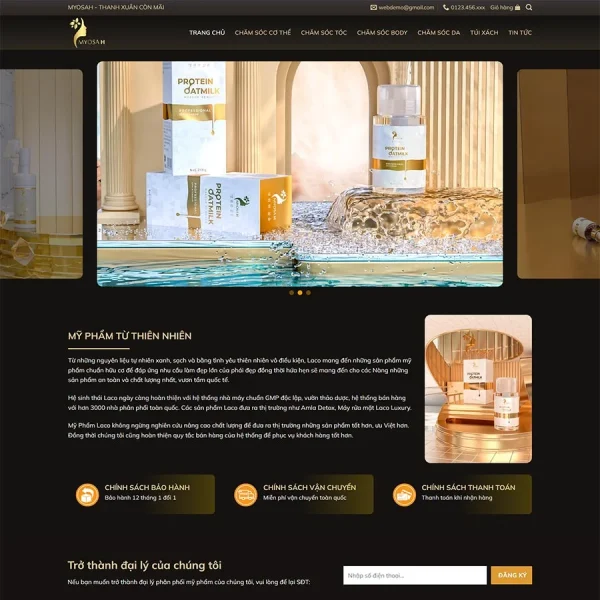 Mẫu Website Mỹ Phẩm 15 – Làm Đẹp – Shop Online – Cài Đặt Sẵn – 399k.org
