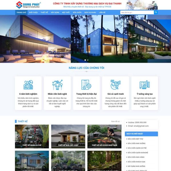Mẫu Website Xây Dựng 02 – Cài Đặt Sẵn – 399k.org