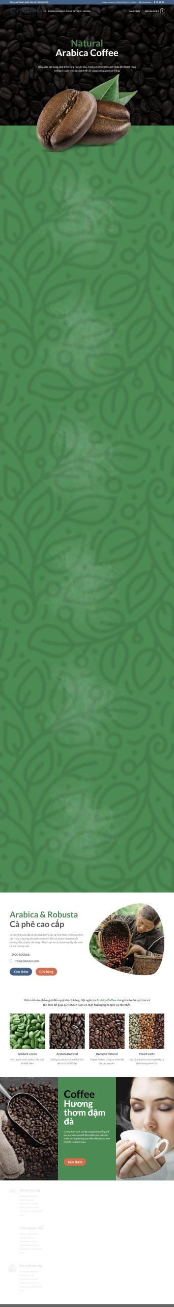 Mẫu Website Coffee Shop